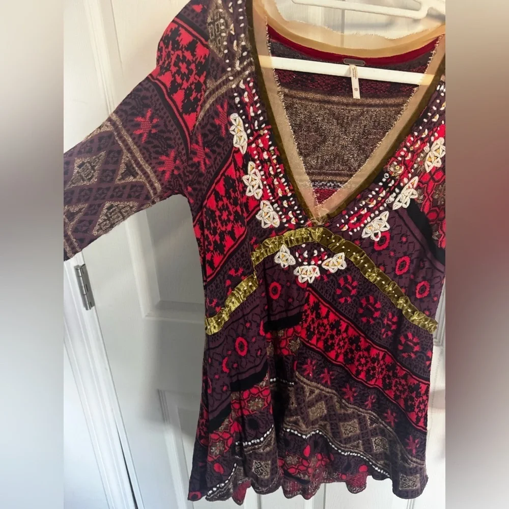 Free People World Traveler Pullover Tunic Top
